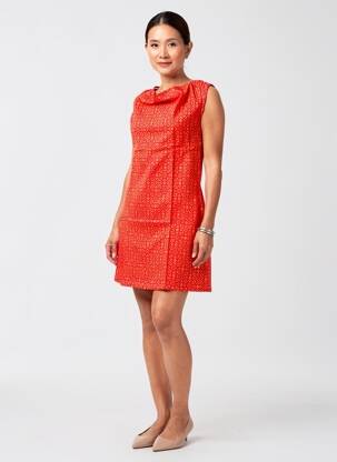 Rochie scurtă fără mâneci fără mâneci portocalie SINOE BY BAMBOO'S femeie