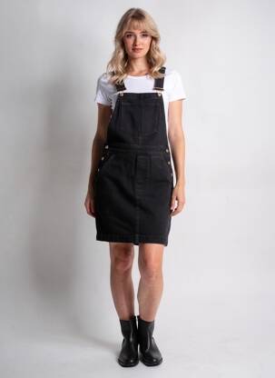 Rochie midi croială cambrată bretele subțiri negru NAGEV femeie