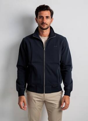 Jachete casual strânsă pe partea de jos albastru SUPER DRY bărbat