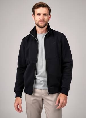 Jachete casual strânsă pe partea de jos negru SUPER DRY bărbat