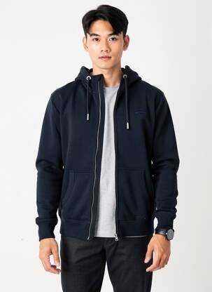 Jachete casual strânsă pe partea de jos albastru SUPERDRY bărbat