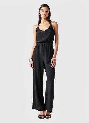 Salopetă-pantalon bretele subțiri bretele subțiri negru GRACE & MILA femeie