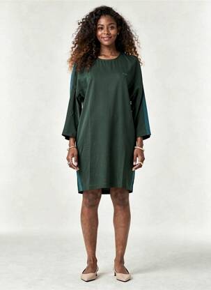 Rochie scurtă mâneci 3/4 mâneci 3/4 verde LACOSTE femeie
