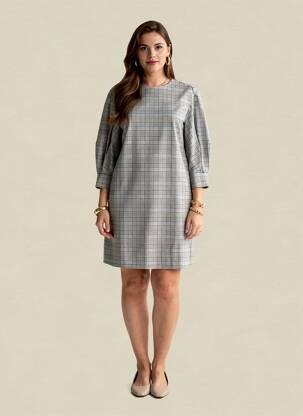 Rochie scurtă mâneci 3/4 mâneci 3/4 gri TOMMY HILFIGER femeie