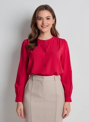 Bluză țesătură poplin mâneci lungi roz TOMMY HILFIGER femeie