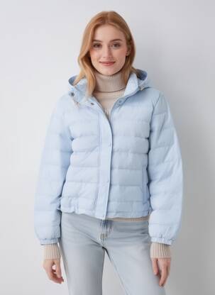 Geacă matlasată mâneci lungi cu glugă albastru LEVI'S femeie