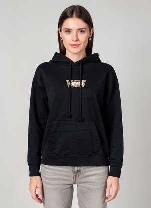Hanorac cu glugă elasticitate mâneci lungi negru LEVI'S femeie