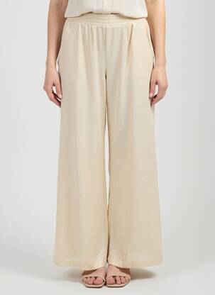 Pantalon larg mărime normală mărime normală bej IMPREVU femeie