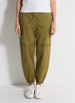 Pantalon drept elasticitate mărime normală verde SOUVENIR femeie