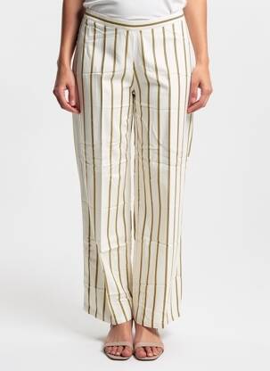 Pantalon drept mărime normală mărime normală alb TEOH & LEA femeie