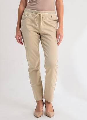 Pantalon slim talie elastică mărime normală bej MAISON ONADO femeie