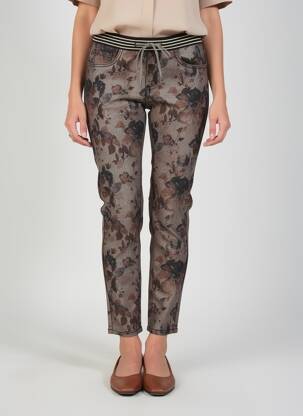 Pantalon slim talie elastică mărime normală negru MAISON ONADO femeie