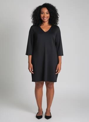 Rochie scurtă mâneci 3/4 mâneci 3/4 negru LE SINGE DE JULIE femeie