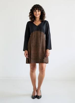 Rochie scurtă mâneci lungi mâneci lungi negru BAMBOO'S femeie
