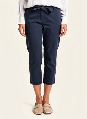 Pantalon 7/8 talie cu cleme mărime normală albastru ATELIER GARDEUR femeie