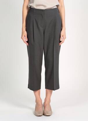 Pantalon 7/8 talie înaltă talie înaltă maro YERSE femeie
