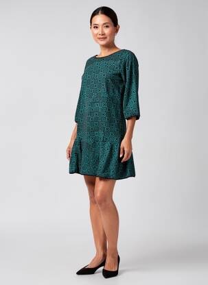 Rochie scurtă mâneci 3/4 mâneci 3/4 negru BAMBOO'S femeie