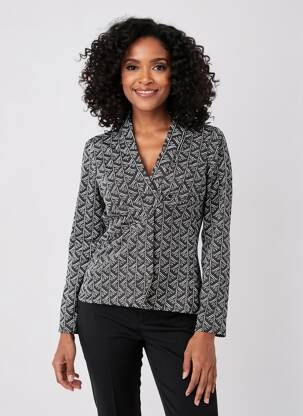 Top elasticitate mâneci lungi negru BAMBOO'S femeie