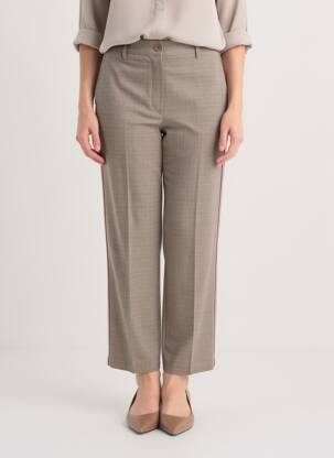 Pantalon chino broderie galoni laterali mărime normală maro ESSENTIEL ANTWERP femeie