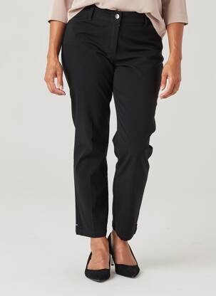 Pantalon drept elasticitate talie înaltă negru JULIE GUERLANDE femeie