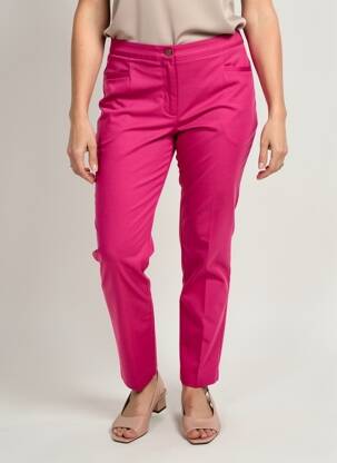 Pantalon chino țesătură poplin mărime normală roz JULIE GUERLANDE femeie