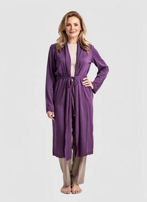 Vestă cu mâneci lungi croială cambrată violet YEST femeie
