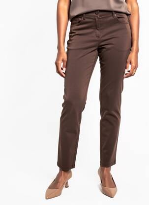 Pantalon slim elasticitate mărime normală maro STARLING femeie