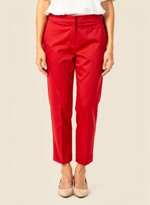 Pantalon 7/8 talie elastică mărime normală roșu I BLUES femeie