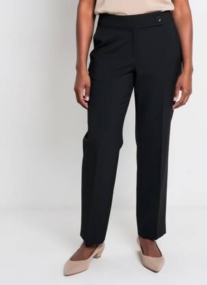 Pantalon drept țesătură crep mărime normală negru GARDEUR femeie