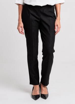 Pantalon slim talie elastică mărime normală negru GARDEUR femeie