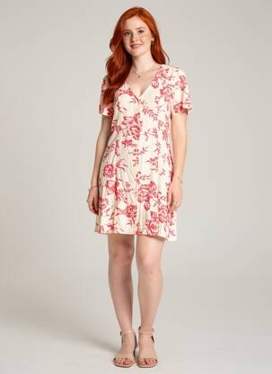 Rochie scurtă mâneci scurte mâneci scurte roz JACQUELINE DE YONG femeie