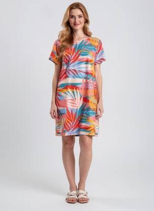 Rochie scurtă mâneci scurte mâneci scurte portocalie MOLLY BRACKEN femeie