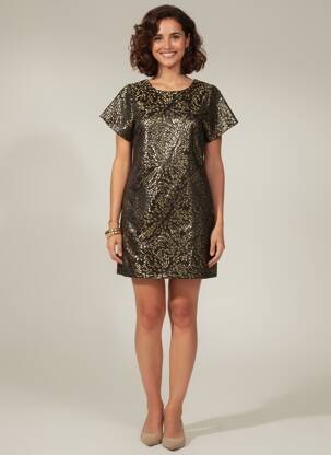 Rochie scurtă mâneci scurte mâneci scurte negru MOLLY BRACKEN femeie