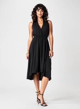 Rochie midi fără mâneci fără mâneci negru MOLLY BRACKEN femeie