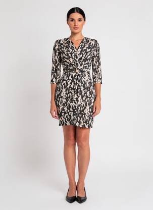 Rochie scurtă mâneci lungi mâneci lungi negru MORGAN femeie