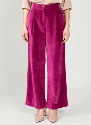 Pantalon drept elasticitate talie înaltă violet DANIELE FIESOLI femeie