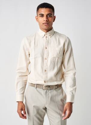 Cămașă cu mâneci lungi buzunare bej KNOWLEDGE COTTON APPAREL bărbat