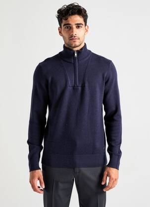 Pulover tricotaj din plasă mâneci lungi albastru SCOTCH & SODA bărbat