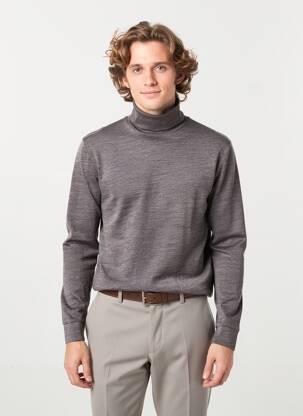 Pulover cu guler înalt elasticitate mâneci lungi gri SCOTCH & SODA bărbat