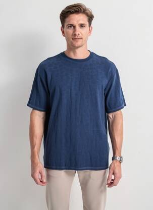Pulover elasticitate mâneci scurte albastru SCOTCH & SODA bărbat