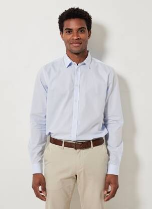 Cămașă cu mâneci lungi croială cambrată albastru SCOTCH & SODA bărbat