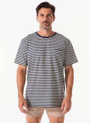 Tricou croială dreaptă mâneci scurte albastru ARMOR LUX bărbat