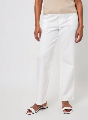 Pantalon drept elasticitate mărime normală alb WALTRON femeie