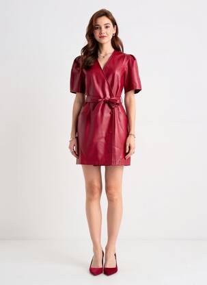 Rochie scurtă mâneci scurte mâneci scurte roșu VERO MODA femeie