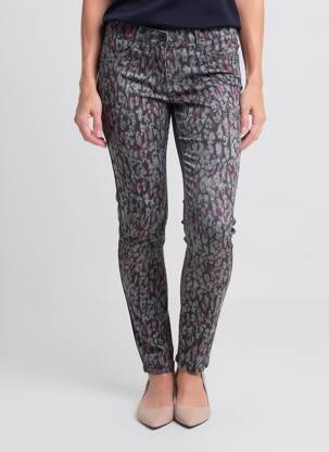 Pantalon slim conic mărime normală gri TONI femeie