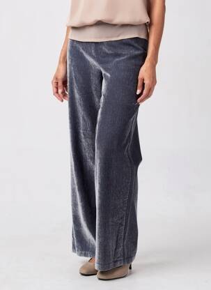 Pantalon evazat elasticitate talie înaltă gri SURKANA femeie