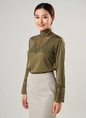 Top mâneci lungi mâneci lungi verde SOYACONCEPT femeie