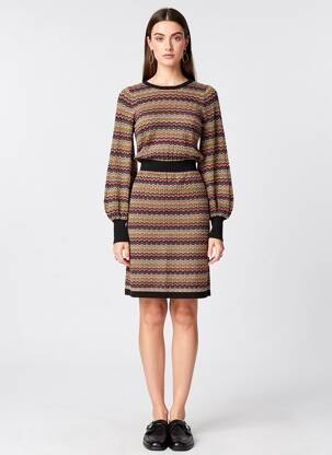 Rochie pulover elasticitate mâneci lungi violet KING LOUIE femeie
