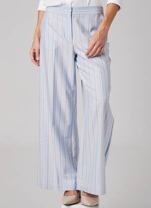 Pantalon drept țesătură poplin mărime normală albastru IMPERIAL femeie