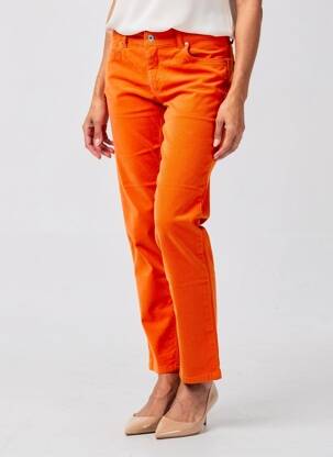 Pantalon slim elasticitate mărime normală portocalie OUI femeie